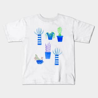 Cacti and Succulents Watercolor Kids T-Shirt